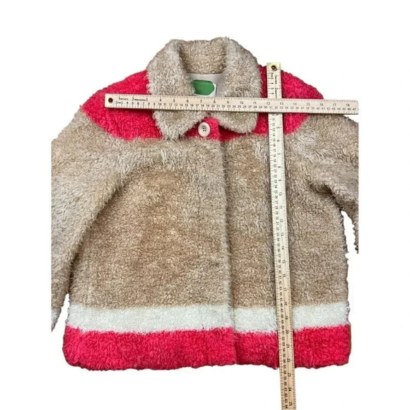 Anthropologie Sherpa pink/tan teddy jacket XS - Picture 10 of 15